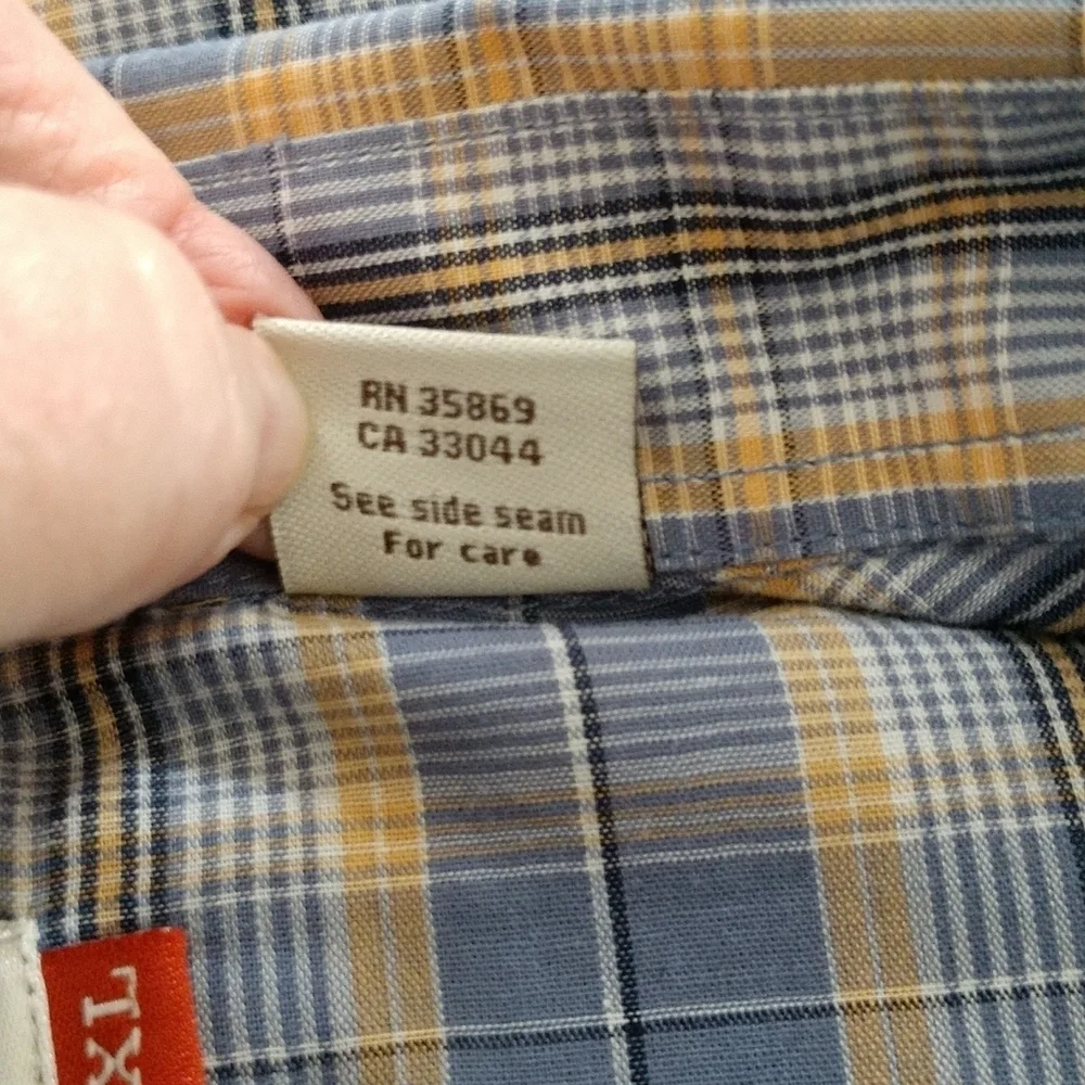 Men's Roper Pearl Snap Short Sleeve Shirt Size XL